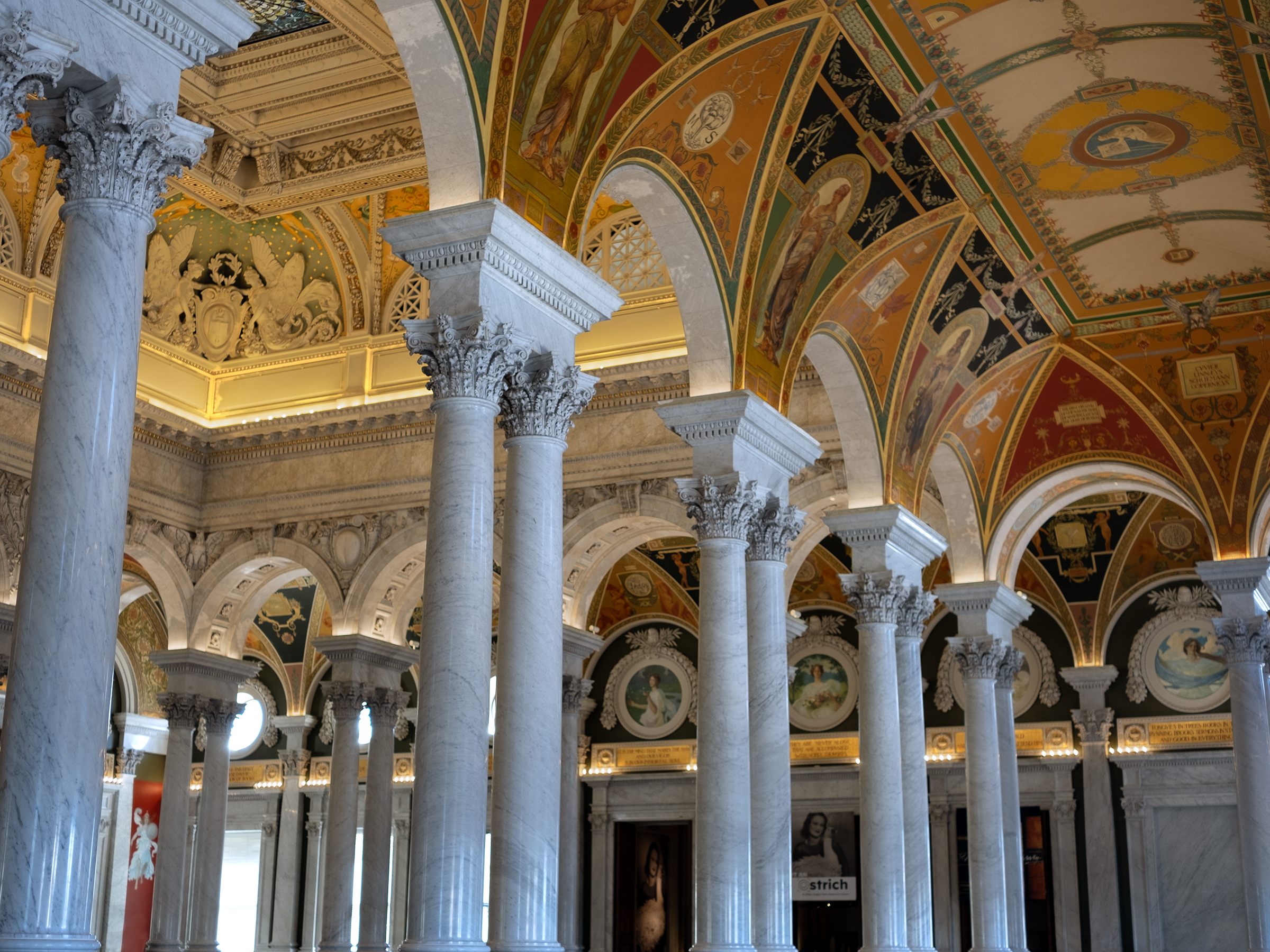 Detail of the interior of the Library of Congress